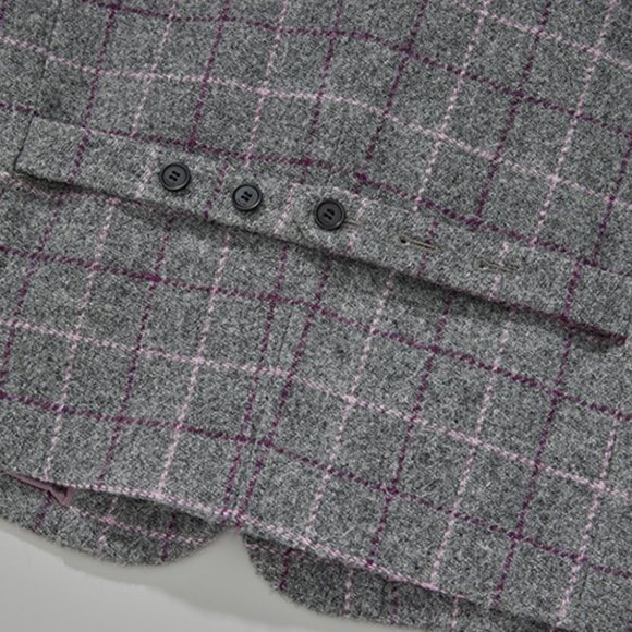 BNWT CHICJOC Women 100% Harris Tweed Wool Plaid Perfection Vest size 38 - Picture 6 of 12